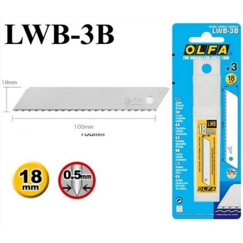 OLFA LWB-3B hullámos penge (3 db-os)