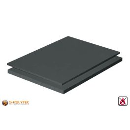   Dekortábla Tömör PVC 3 mm vastag (3 x 1014 x 2050 mm) Sötét szürke