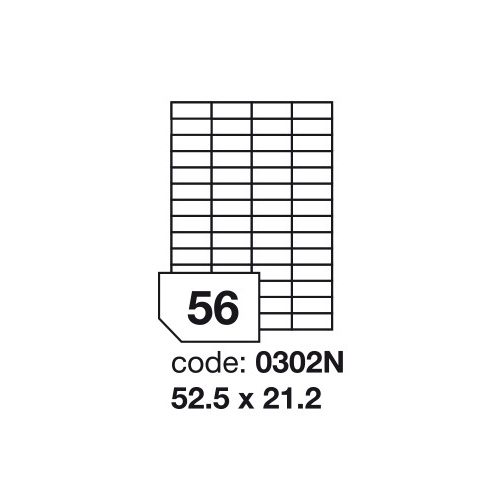 Matt Univerzális Papír Öntapadós Etikett Címke 52 db 52,5x21,2 mm / A4 íven (100 ív)