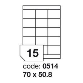   Matt Univerzális Papír Öntapadós Etikett Címke 15 db 70x50,8 mm / A4 íven (100 ív)