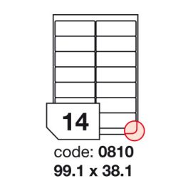   Matt Univerzális Papír Öntapadós Etikett Címke 14 db 99,1x38,1 mm / A4 íven (100 ív)