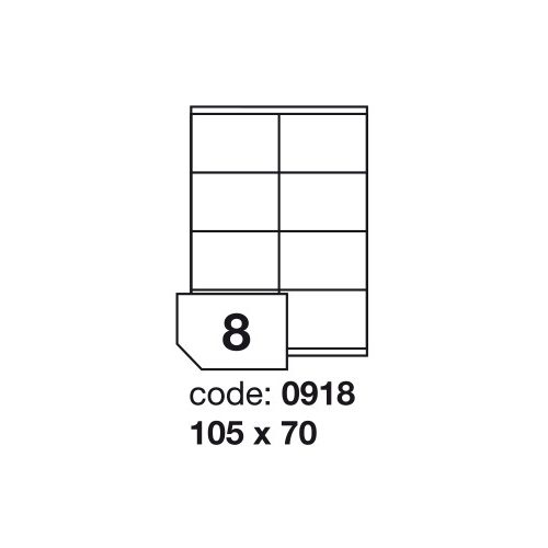 Matt Univerzális Papír Öntapadós Etikett Címke 8 db 105x70 mm / A4 íven (100 ív)