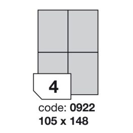   Matt Univerzális Papír Öntapadós Etikett Címke 4 db 105x148,5 mm / A4 íven (100 ív)