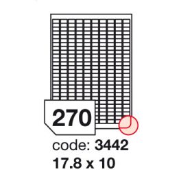   Matt Univerzális Papír Öntapadós Etikett Címke 270 db 17,8 x 10 mm / A4 íven (20 ív)